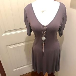 Flutter sleeve Dress